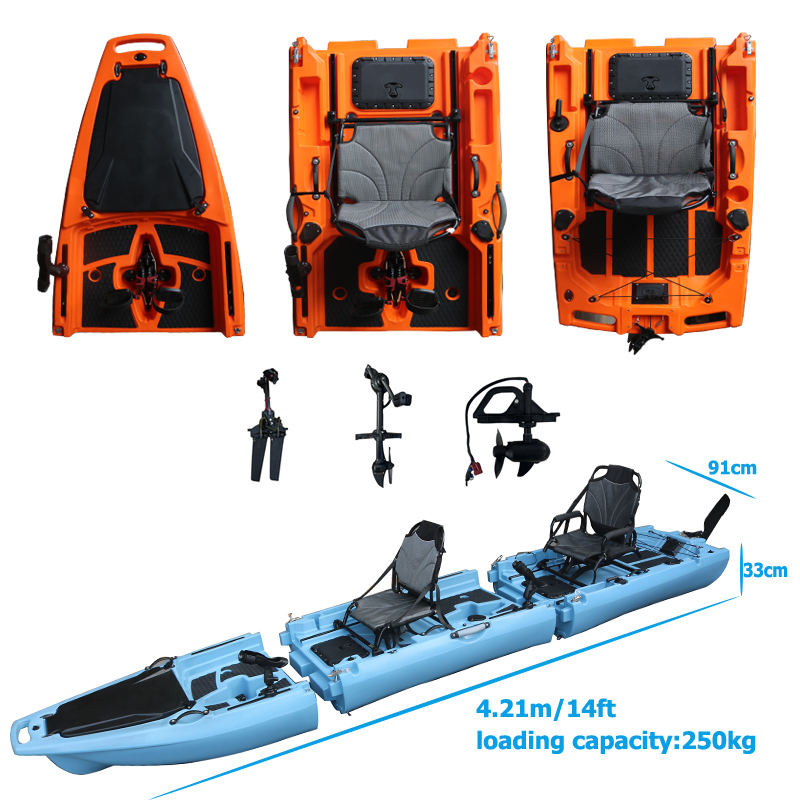 Fishing Kayak Pedal Drive - Kayak Desmontable de 14 Pies para