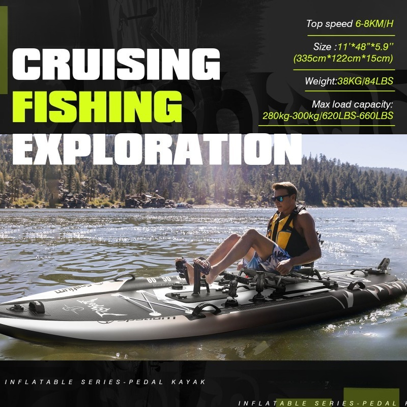 Kayak de Pesca Inflable Spatiu - Fishing Kayak Pedal Drive reseña y precio