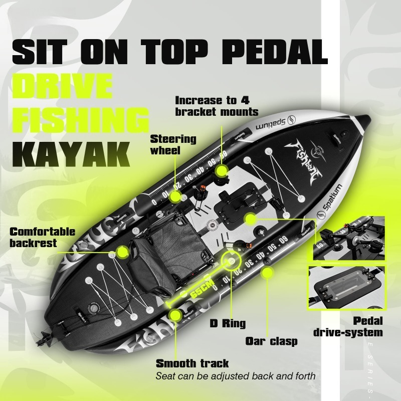 Kayak de Pesca Inflable Spatiu - Fishing Kayak Pedal Drive reseña y precio