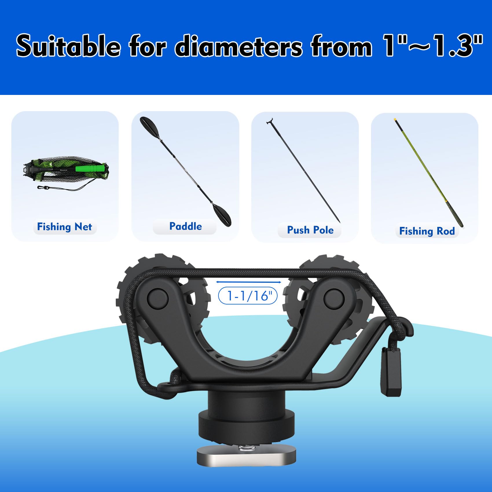 Soporte de paleta para riel de - Fishing Kayak Cart reseña y precio